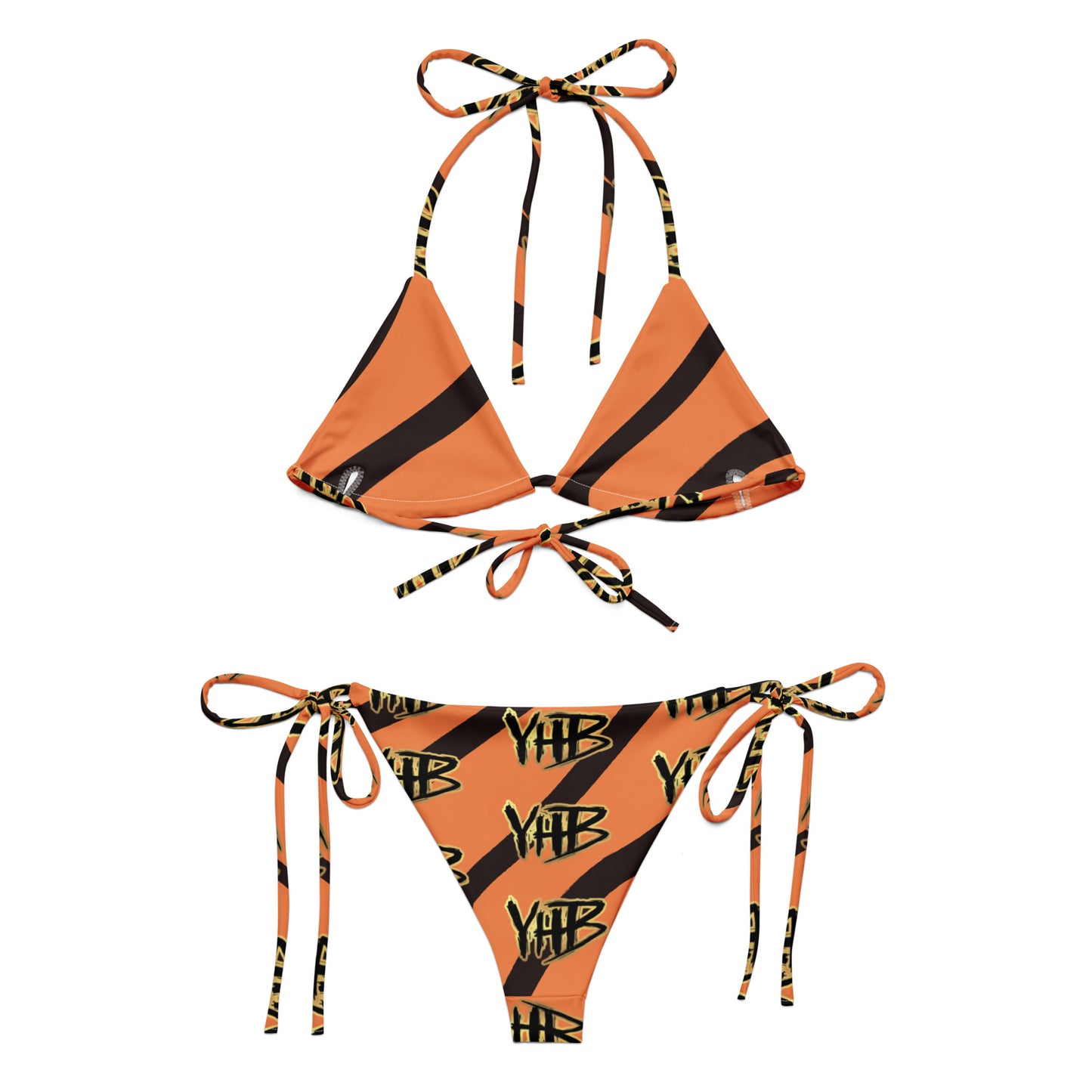 All-over print recycled string bikini