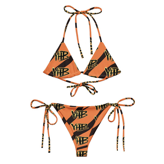 All-over print recycled string bikini