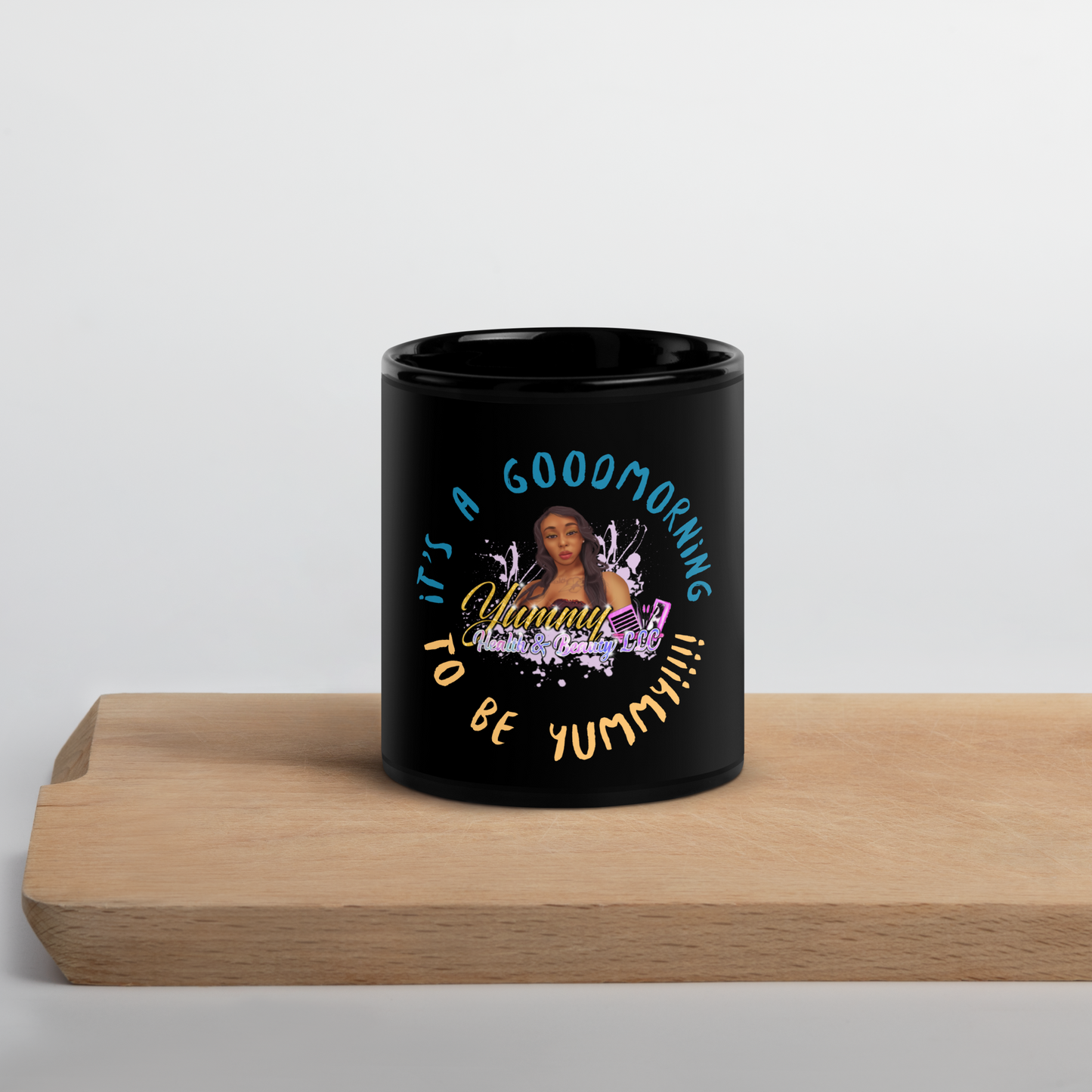 Yummy Glossy Black Mug